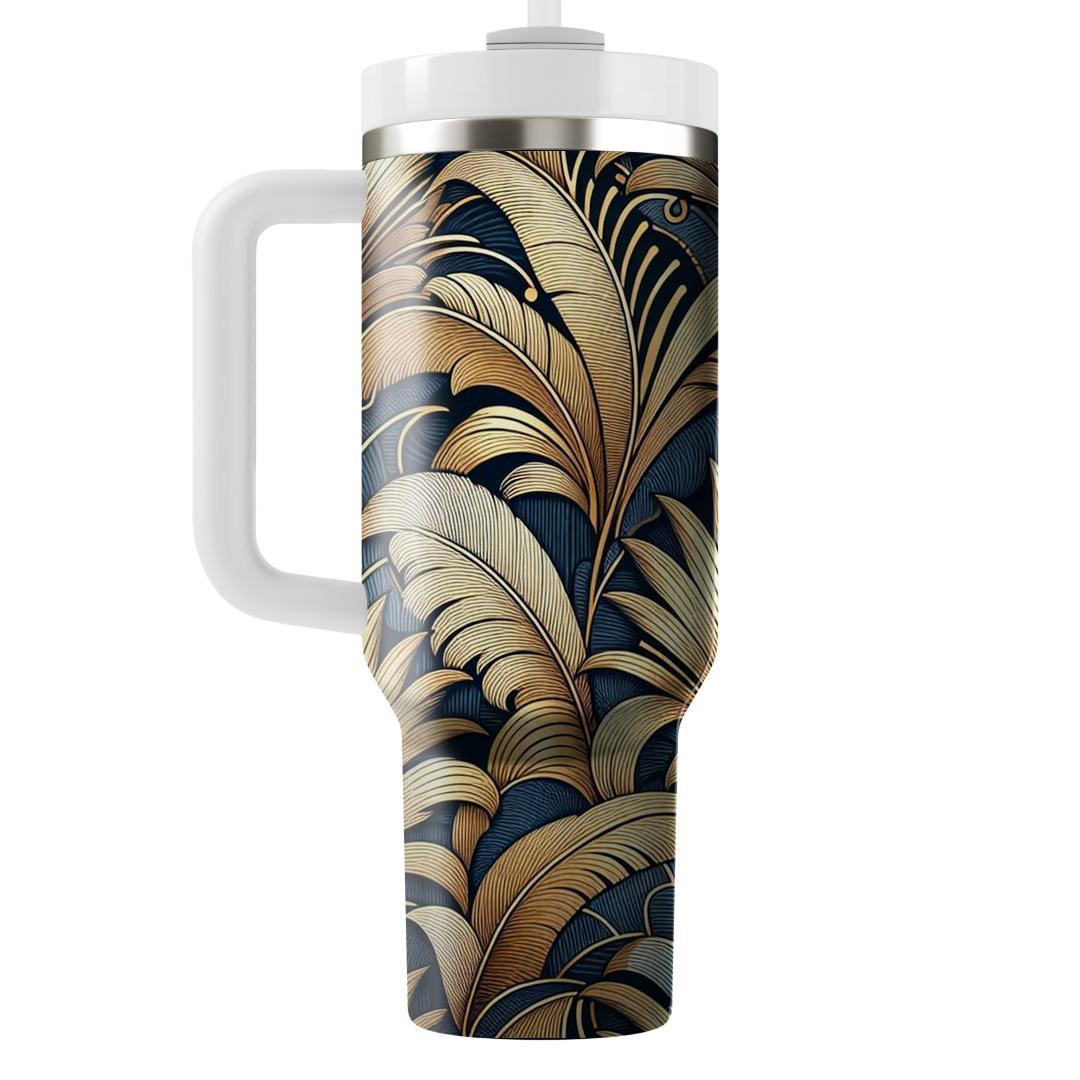 Art Deco Feather Fan  Custom Tumblers