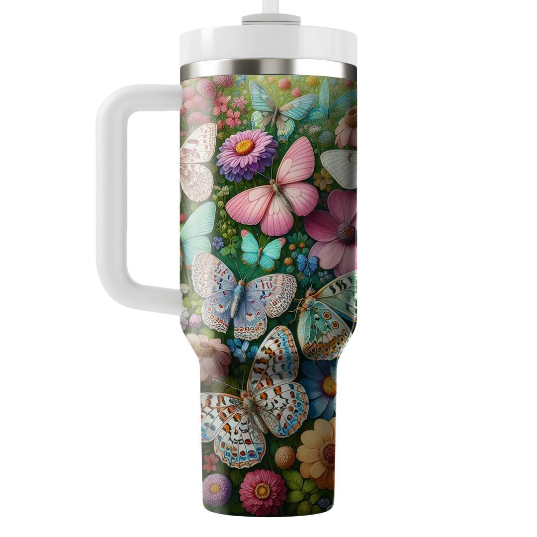 Floral Butterfly Ballet  Tumblers With Lids