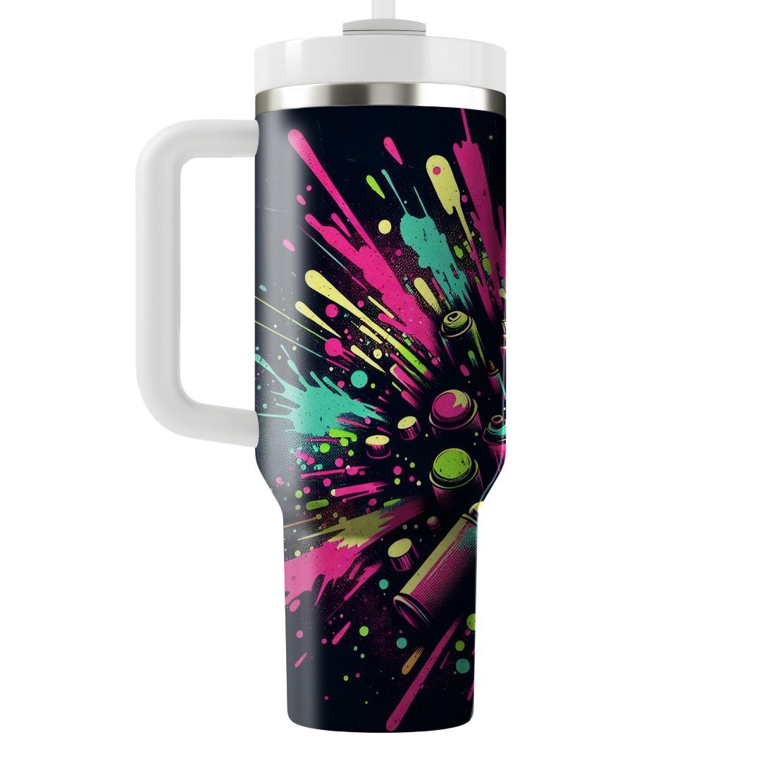Funky Neon Grunge  Unique Tumblers
