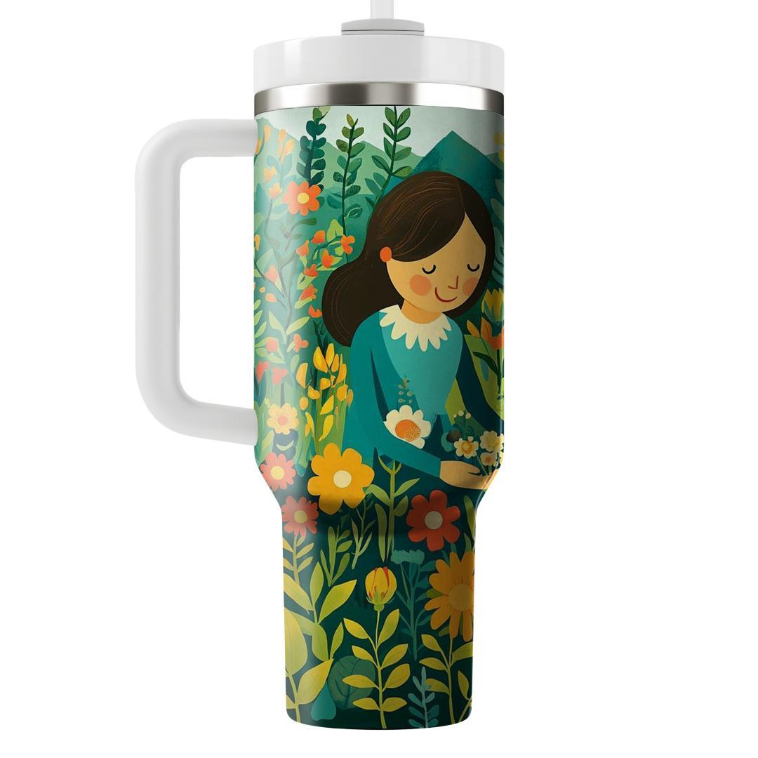 The Garden Of Memories: A Mother’s Love Cultivating Growth Tumblers With Lids