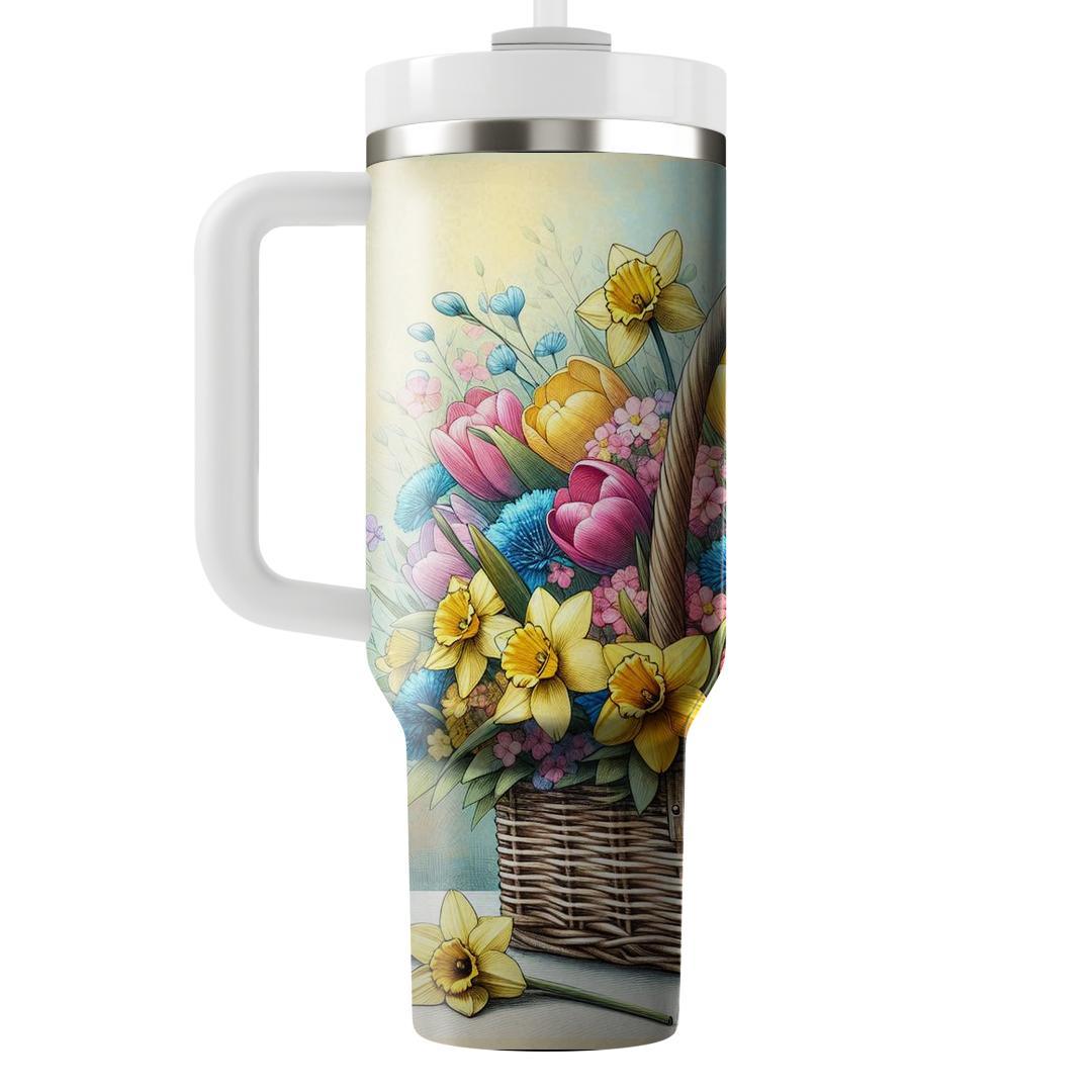 Charming Flower Basket  Tumblers For Gifts