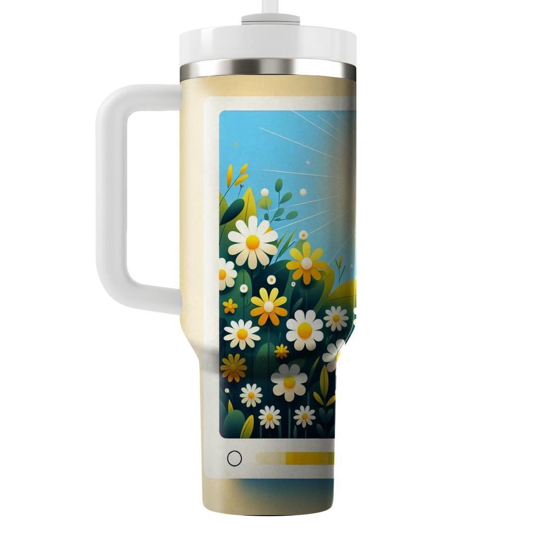 Spring Sunshine Daisies  Decorative Tumblers