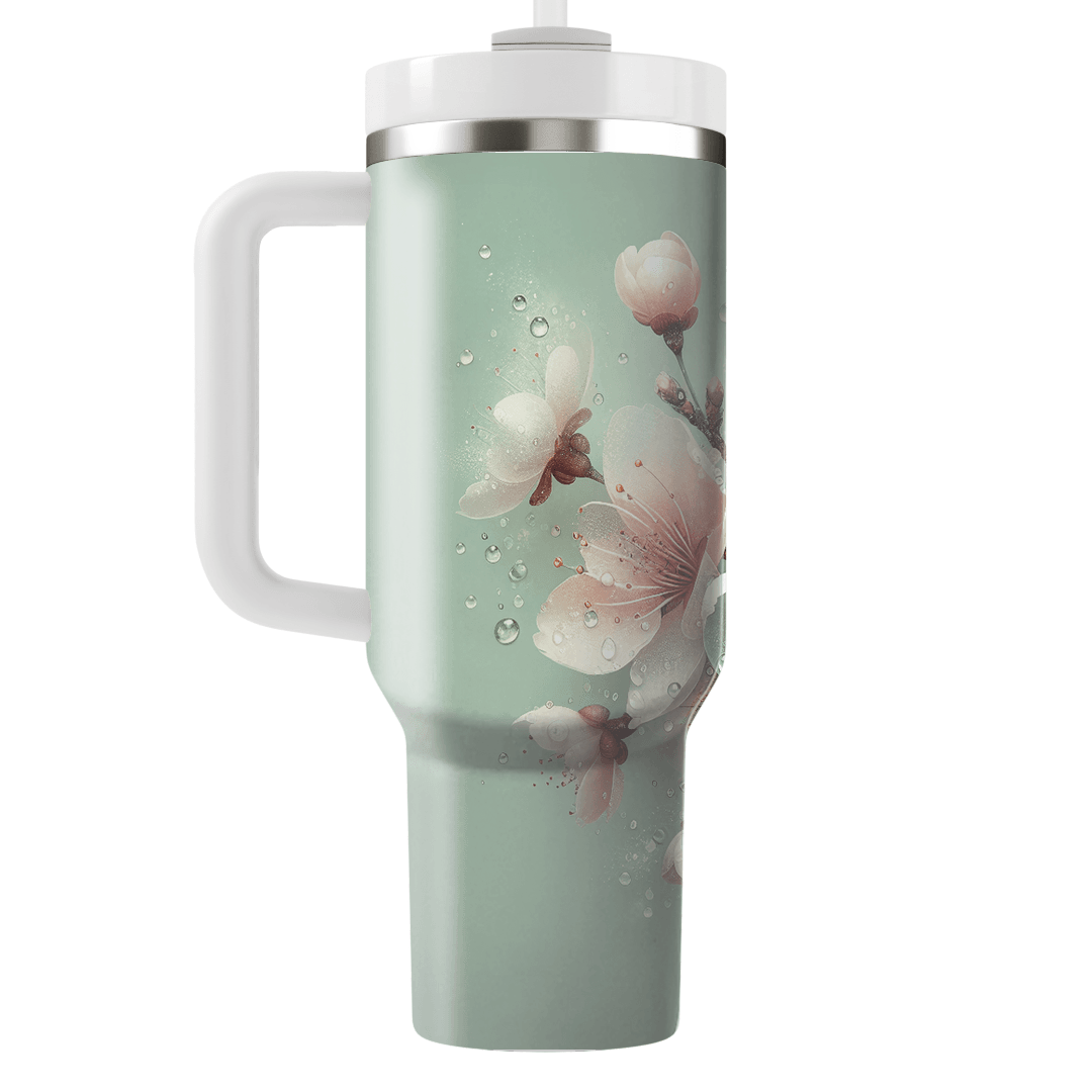 Spring Blossoms And Raindrops  Tumbler Cups