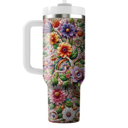 Chic Mosaic Garden  Travel Tumblers