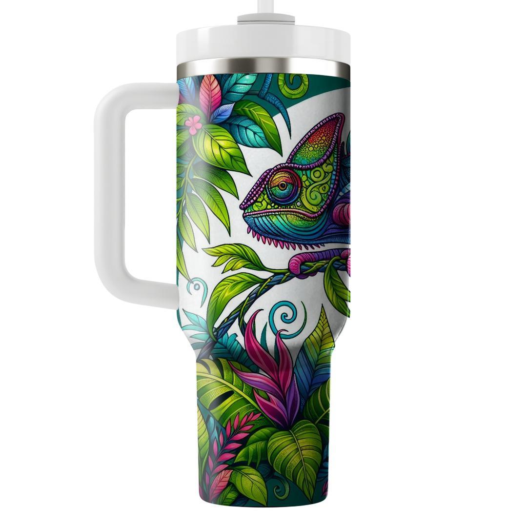 Colorful Chameleon  Tumbler Cups