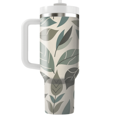 Scandinavian Leaf Print  Custom Tumblers