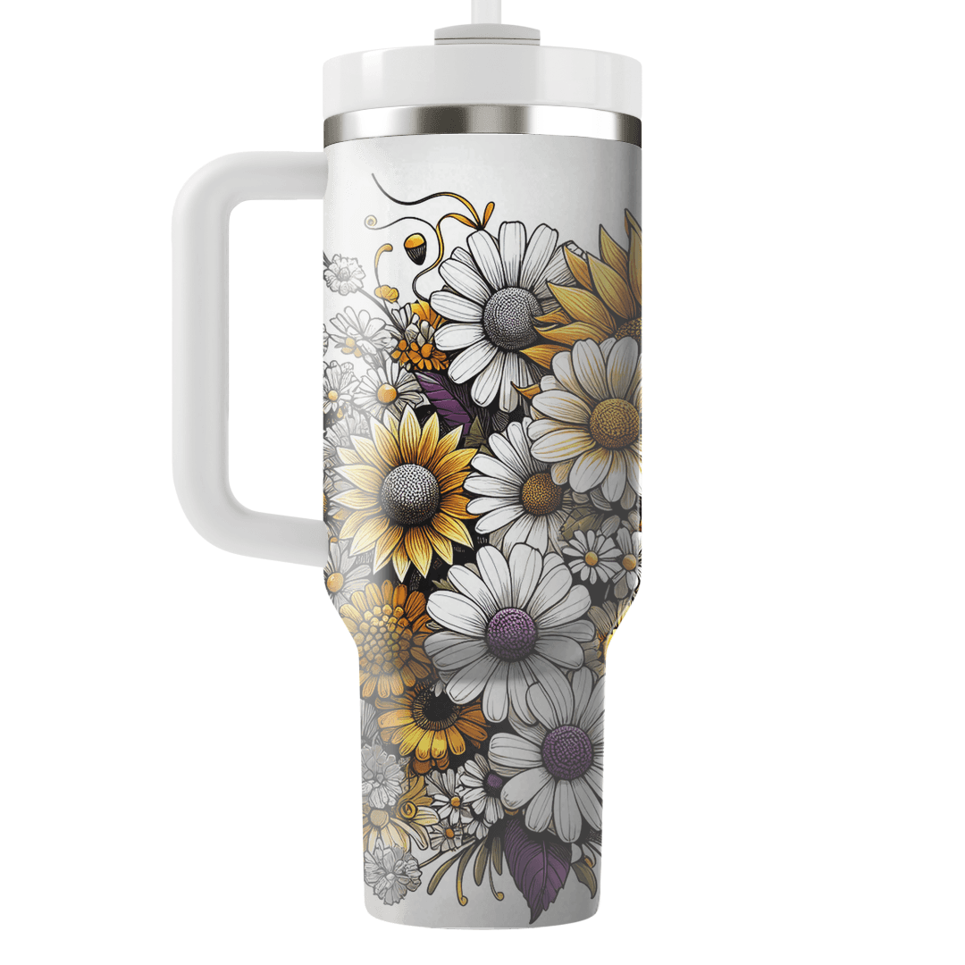 Vibrant Summer Blooms  Custom Tumblers