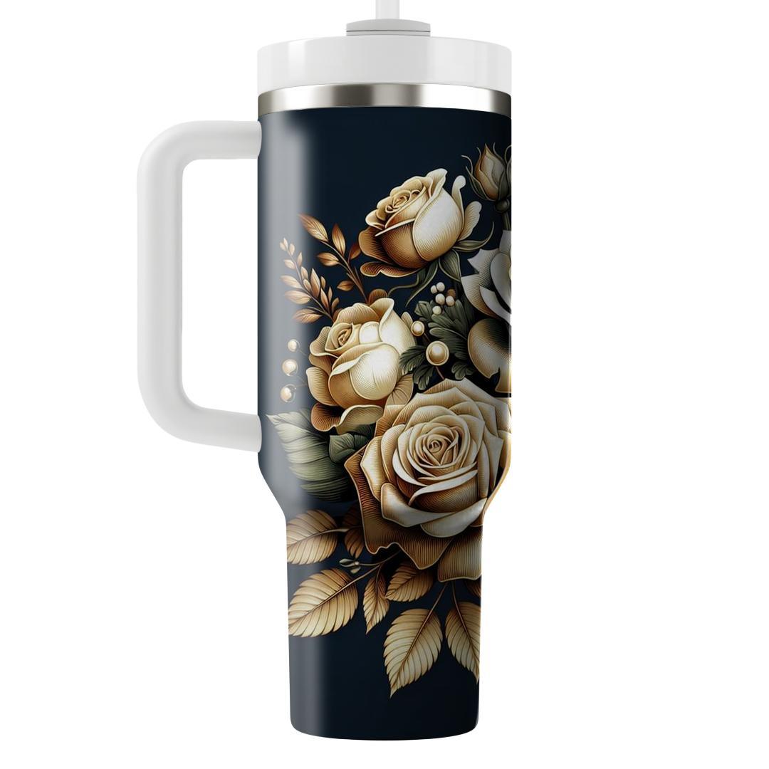 Golden Rose Dream  Unique Tumblers