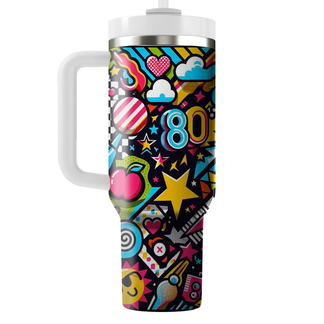 Kitschy 80s Fun  Personalized Tumblers