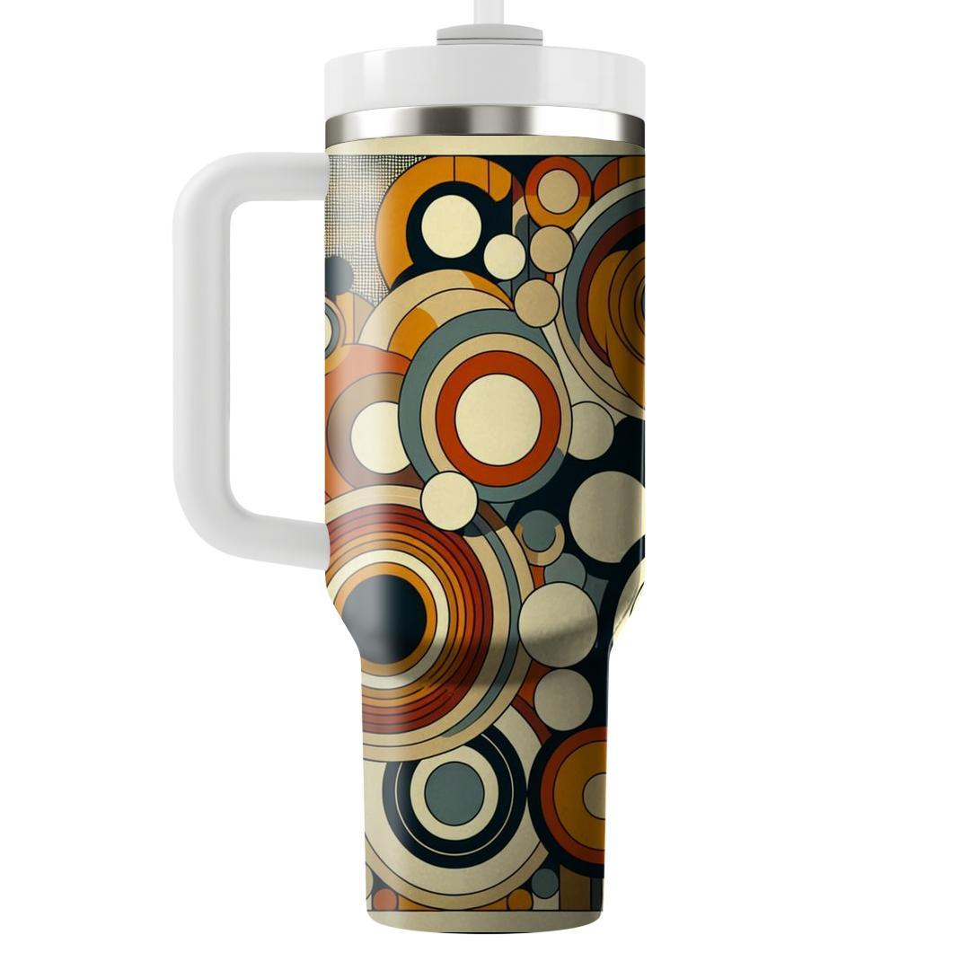 Retro Circular Pattern  Tumblers With Lids