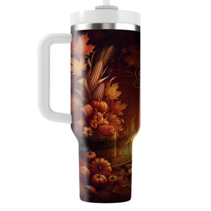 Embers Of The Past - Thanksgiving Reflections  Tumblers With Lids