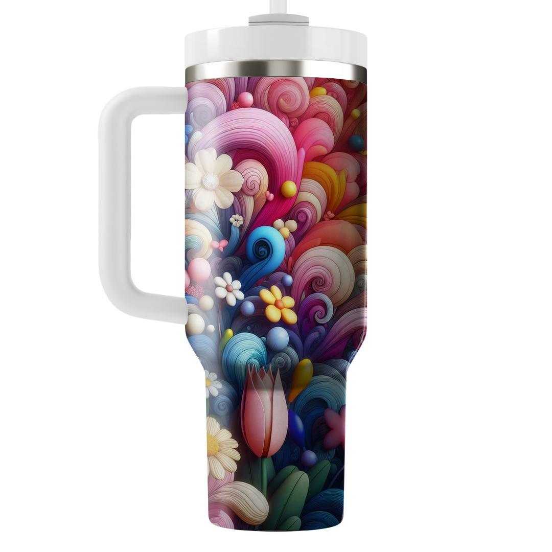 Charming Floral Swirls  Insulated Tumblers