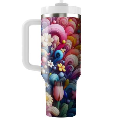 Charming Floral Swirls  Insulated Tumblers