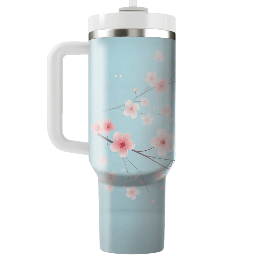 Delicate Cherry Blossom Breeze  Tumblers With Lids