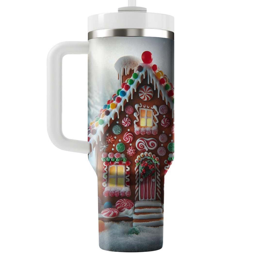Winter Gingerbread House  Tumbler Cups