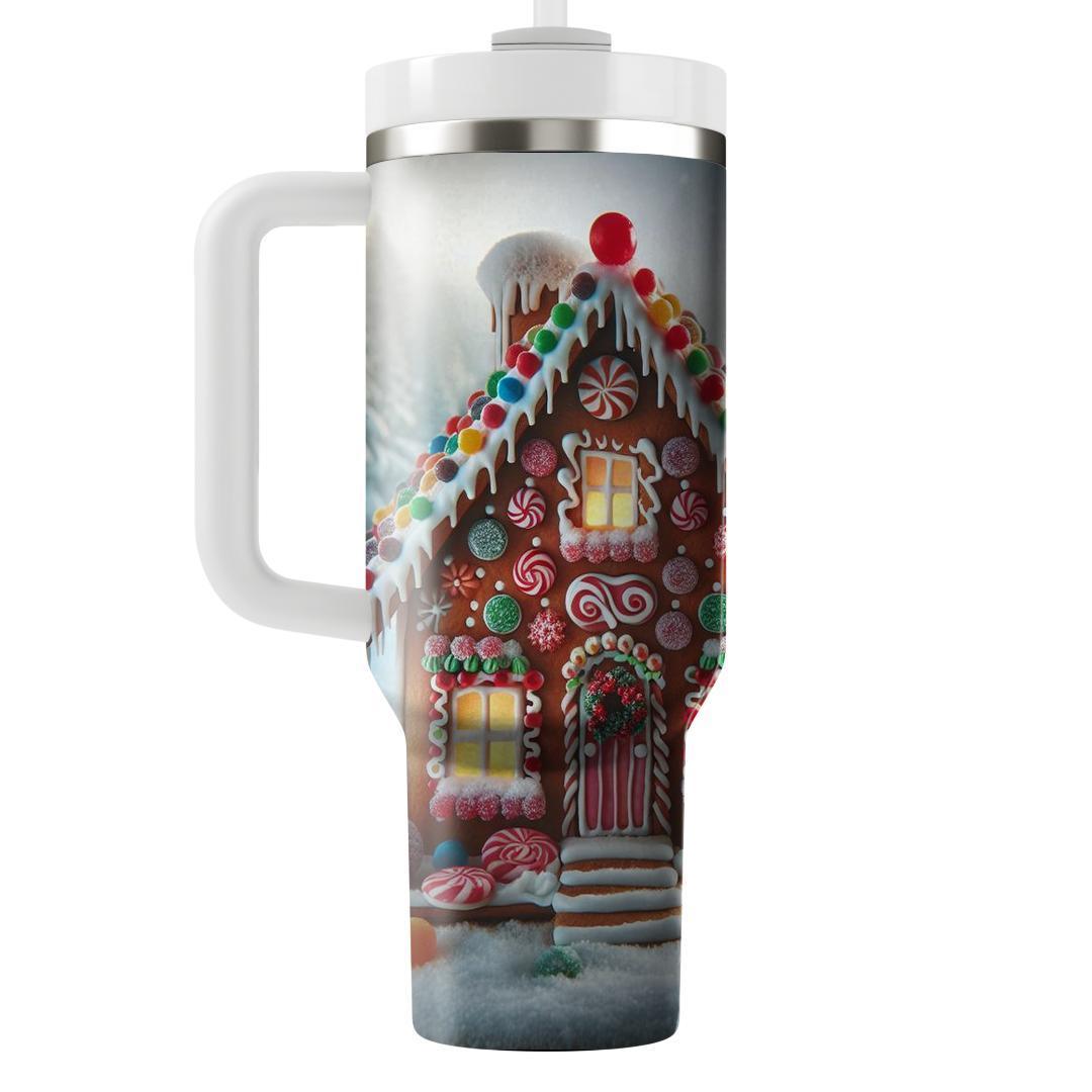 Winter Gingerbread House  Tumbler Cups