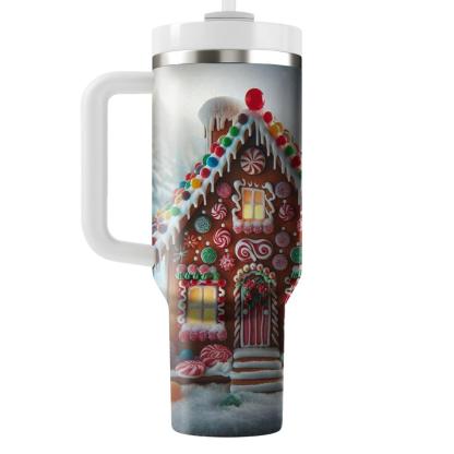 Winter Gingerbread House  Tumbler Cups