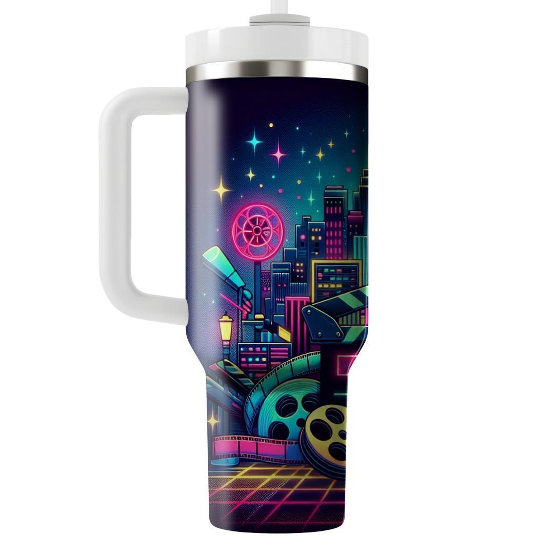 Cinematic Neon Lights  Personalized Tumblers