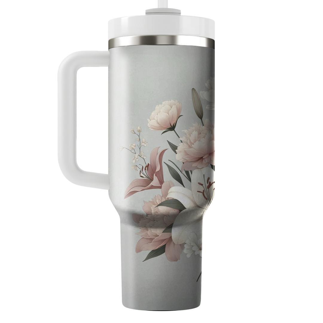 Delicate Floral Impressions  Tumblers For Gifts