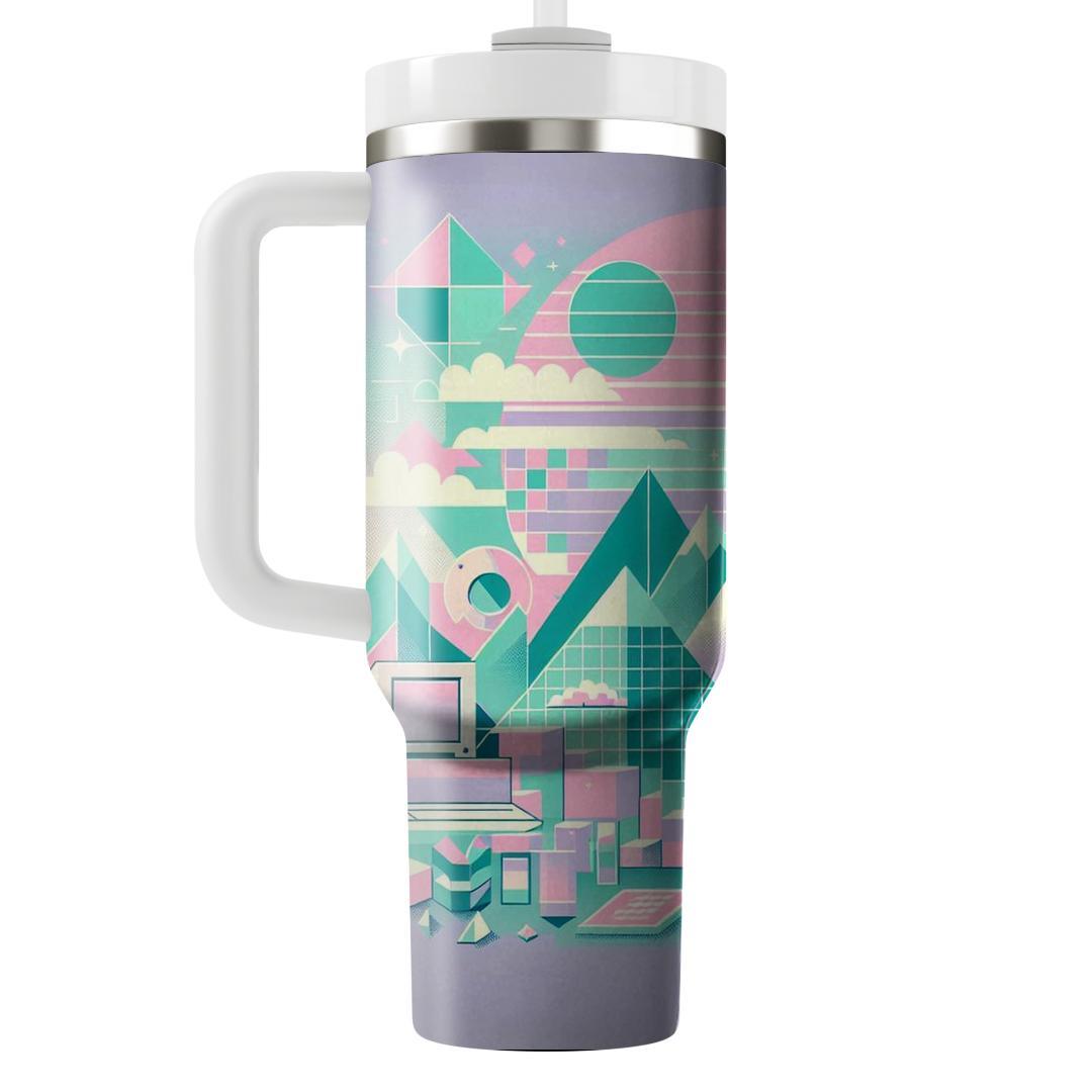 Vaporwave Vision  Travel Tumblers