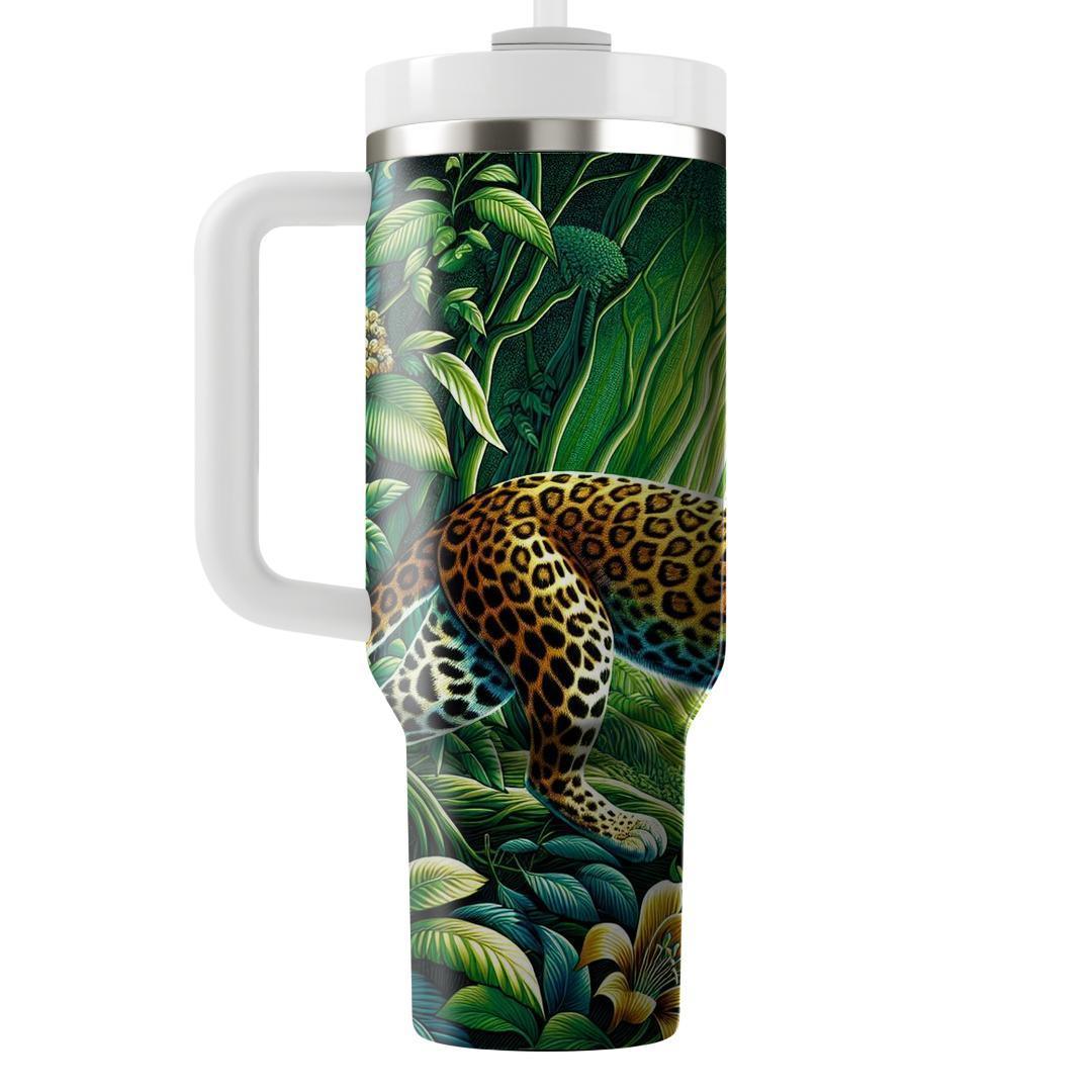 Ferocious Leopard Jungle  Tumblers With Lids