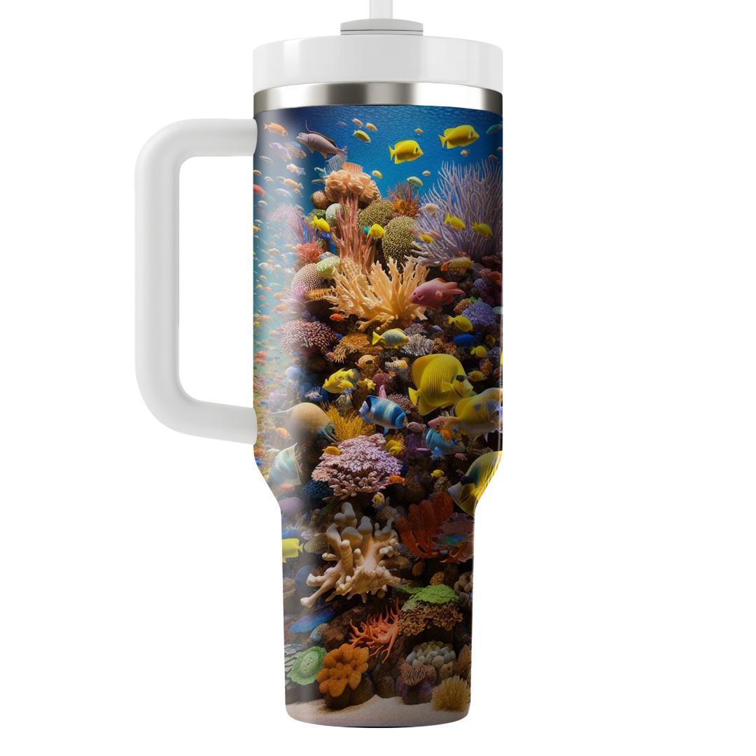 Vibrant Tropical Fish Adventure  Travel Tumblers