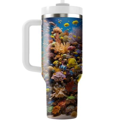 Vibrant Tropical Fish Adventure  Travel Tumblers