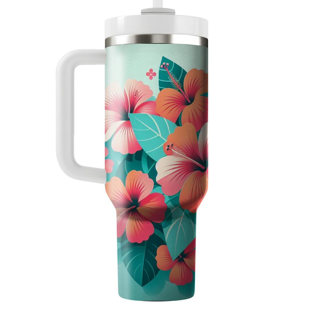 Chic Hibiscus Breeze  Insulated Tumblers