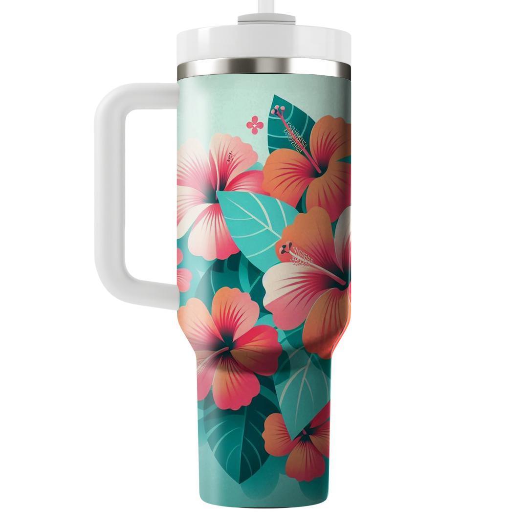 Chic Hibiscus Breeze  Insulated Tumblers