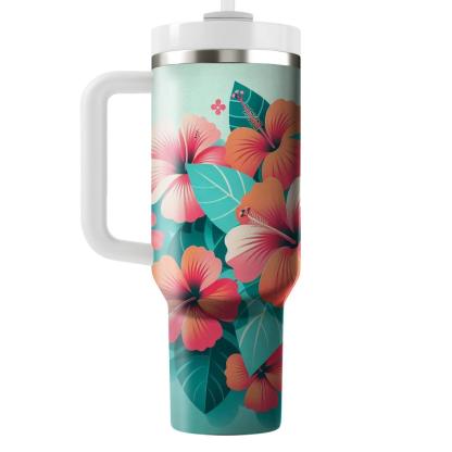 Chic Hibiscus Breeze  Insulated Tumblers