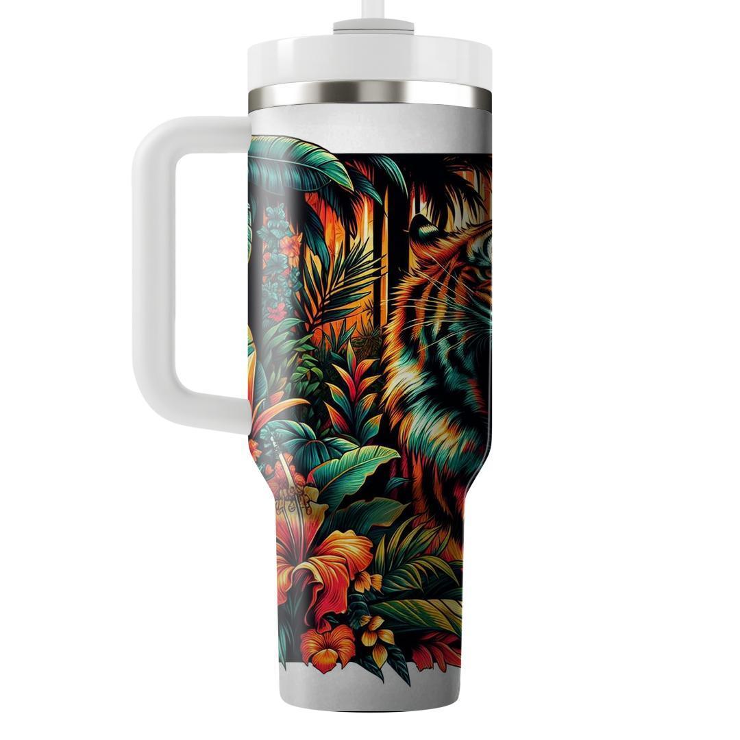 Vibrant Tiger Roar  Tumblers With Lids