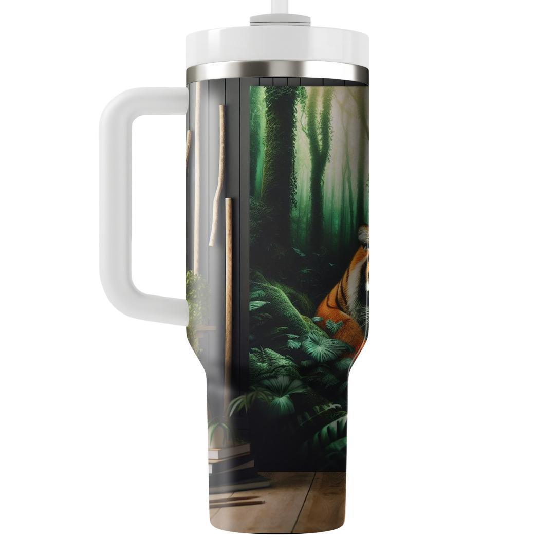 Mysterious Tiger Shadows  Travel Tumblers