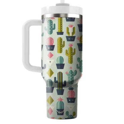 Charming Cactus Pattern  Tumblers For Gifts