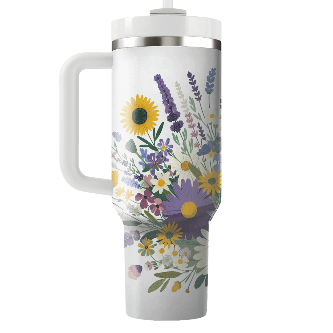Whimsical Floral Dreams  Tumblers With Lids