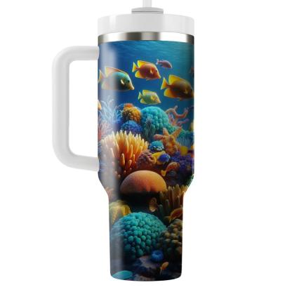Lively Tropical Fish Fiesta  Tumblers With Lids