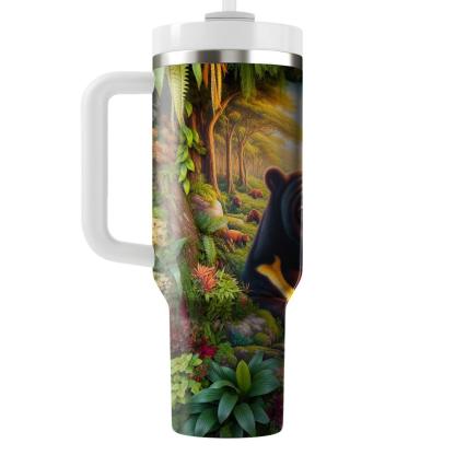 Radiant Sun Bear  Travel Tumblers