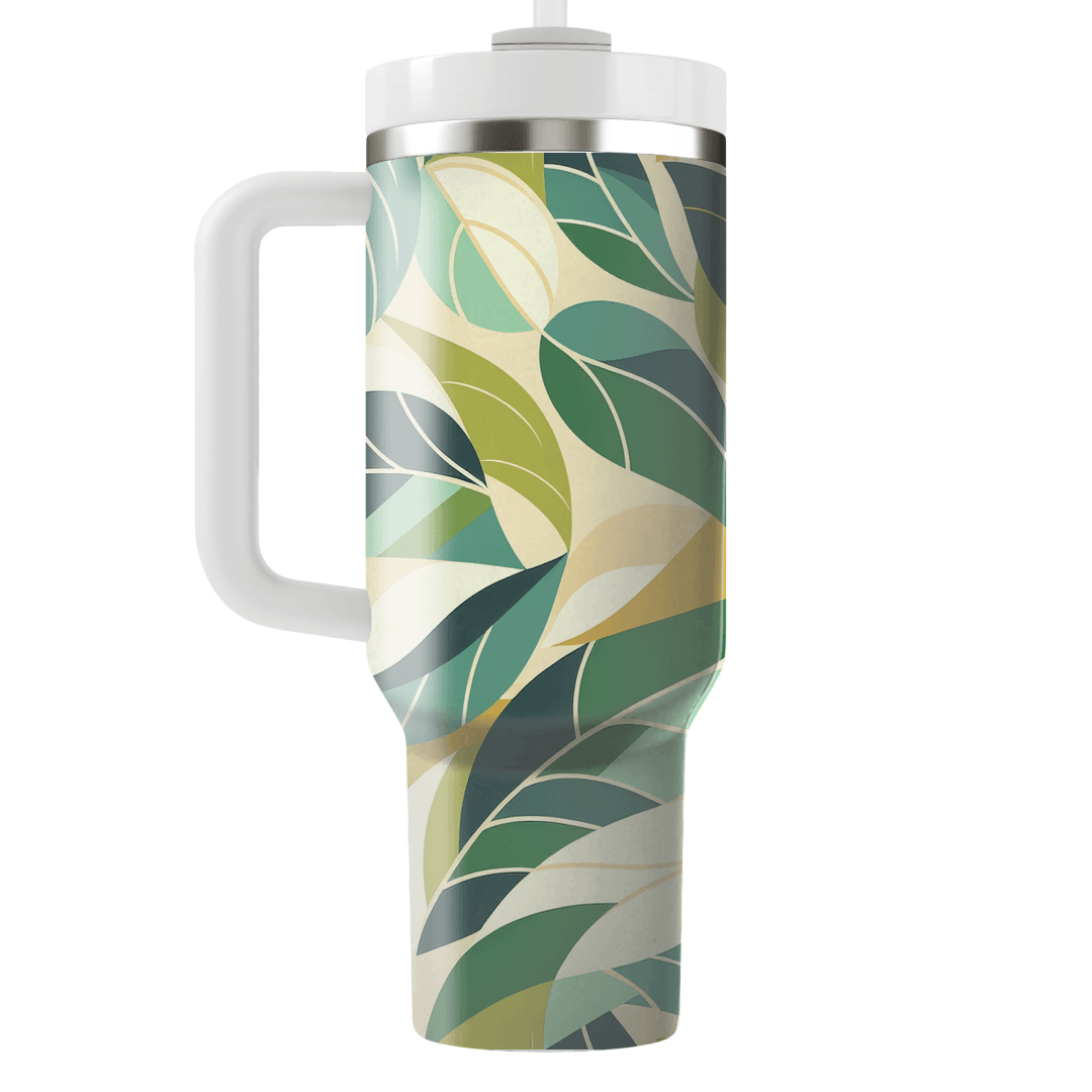 Abstract Leaf Dance Tumbler Cups