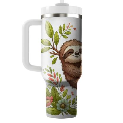 Cuddly Sloth Chill  Travel Tumblers