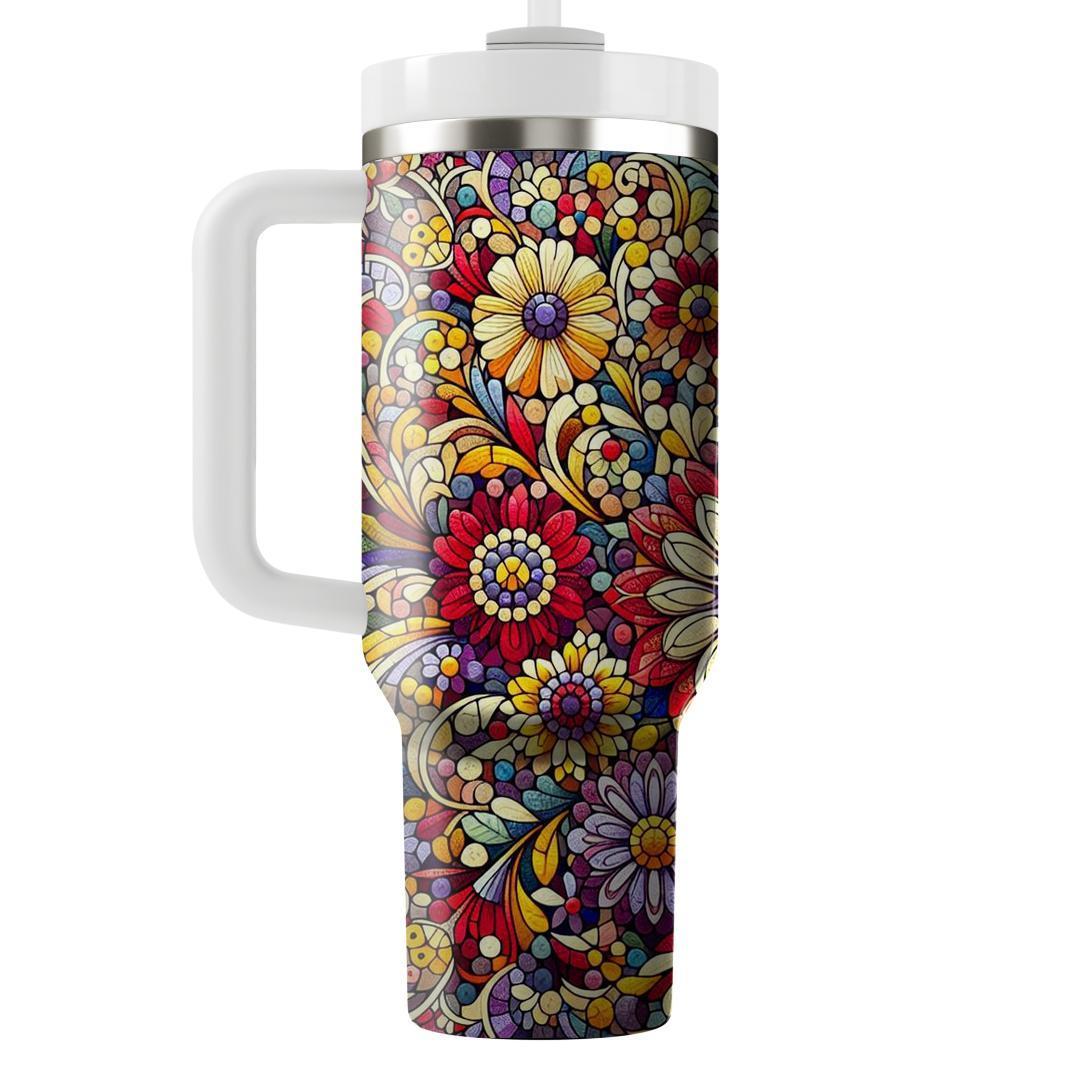 Charming Garden Mosaic  Travel Tumblers