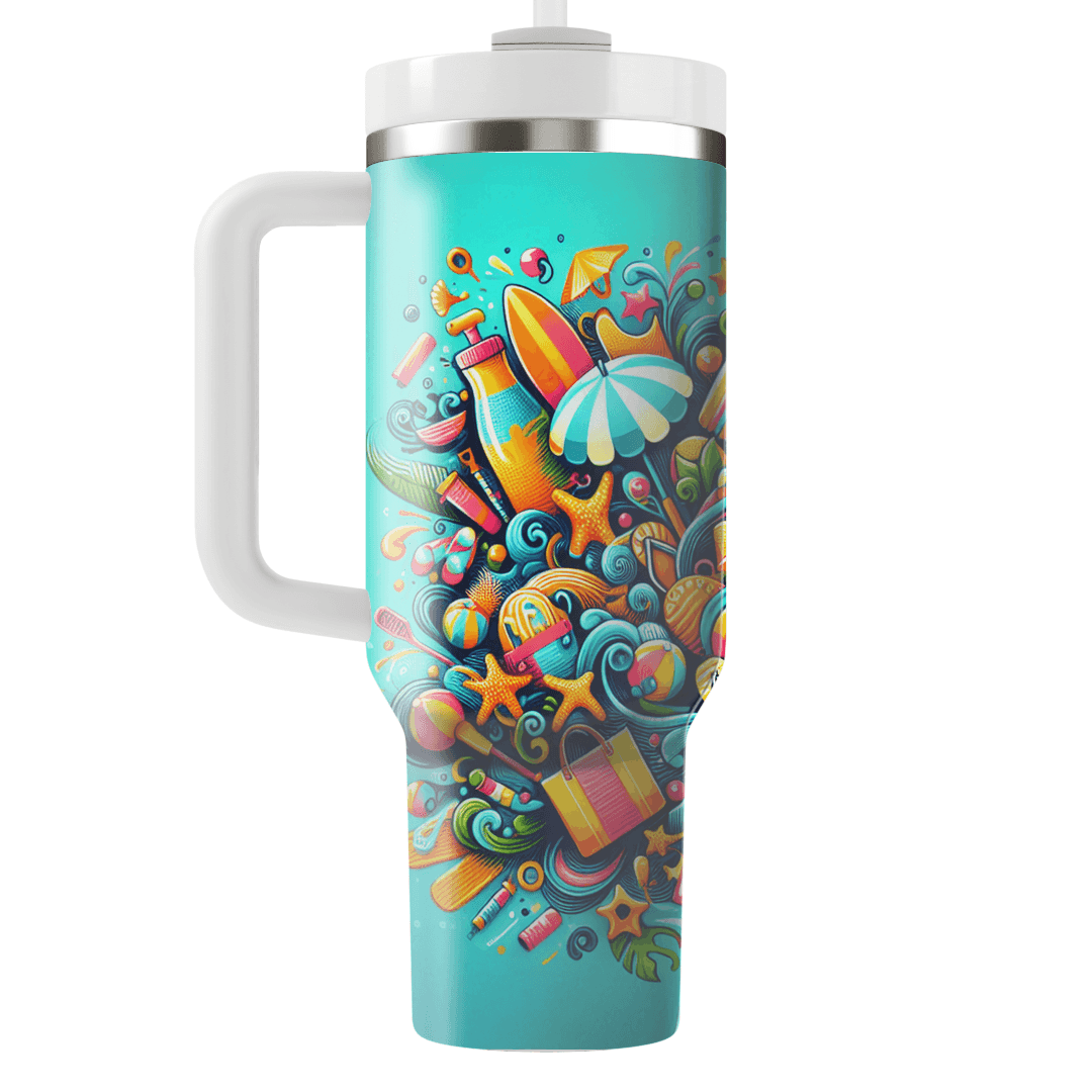 Summer Beach Bliss  Tumblers With Lids