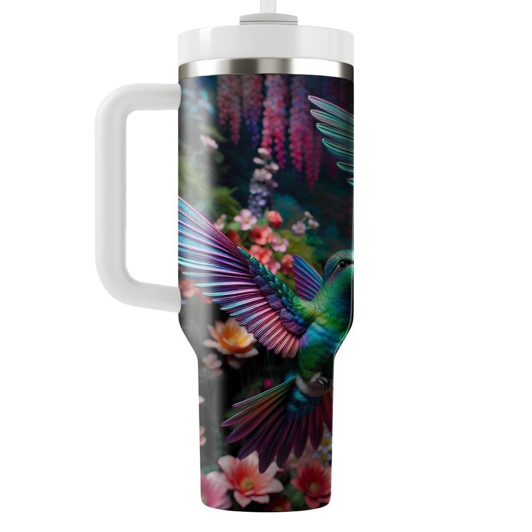 Radiant Hummingbird Harmony  Tumblers With Lids