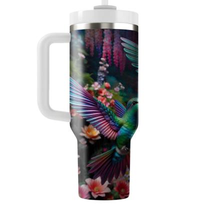 Radiant Hummingbird Harmony  Tumblers With Lids