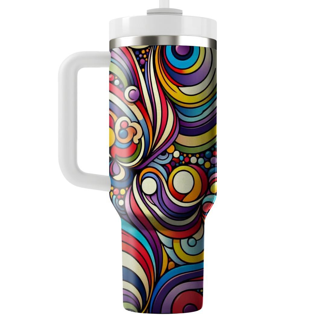 Retro Rainbow Daze  Unique Tumblers