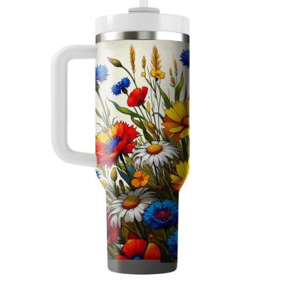 Sunny Summer Meadow  Travel Tumblers