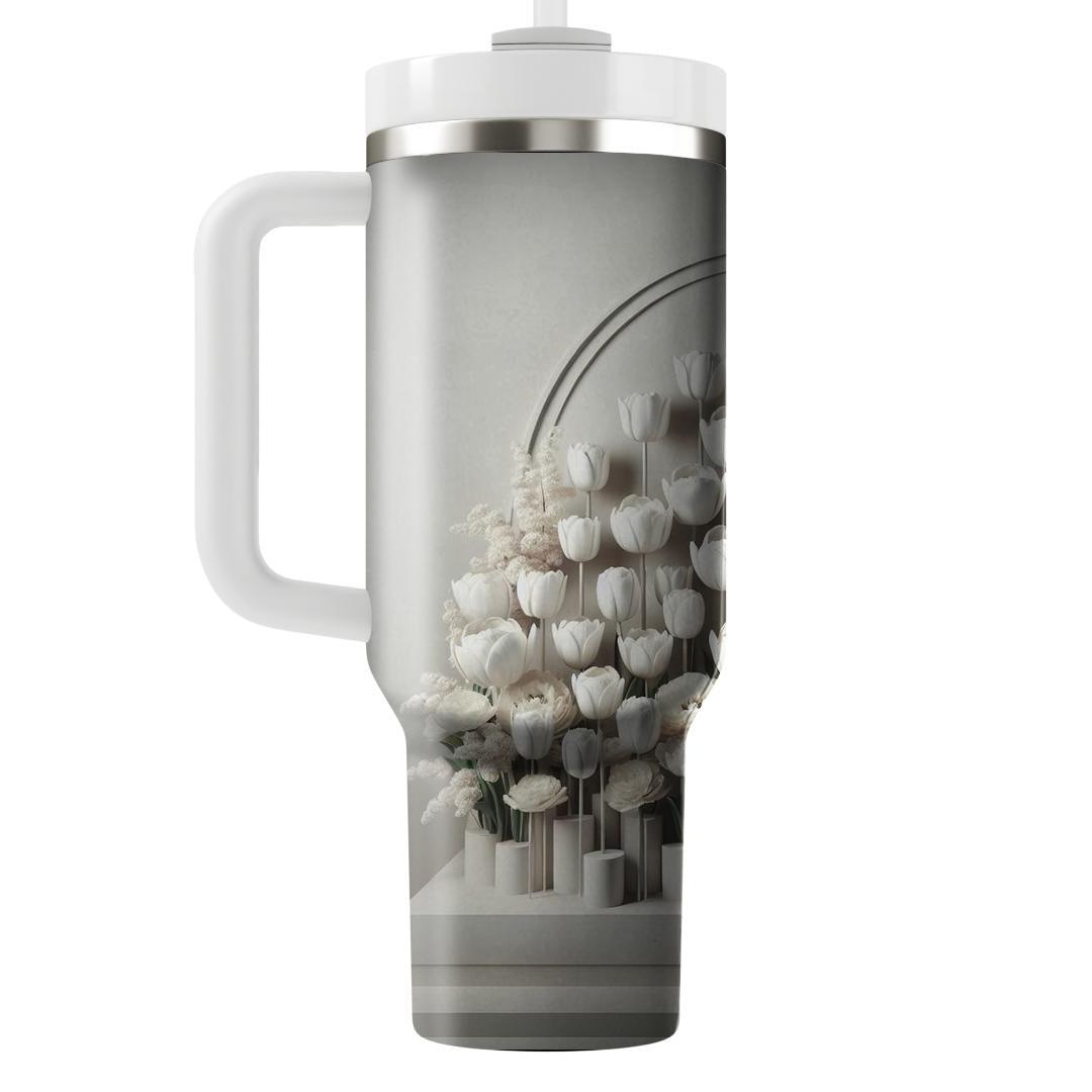 Ivory Tulip Grace  Tumbler Cups