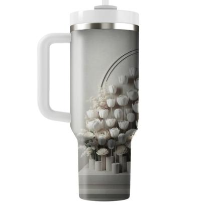 Ivory Tulip Grace  Tumbler Cups