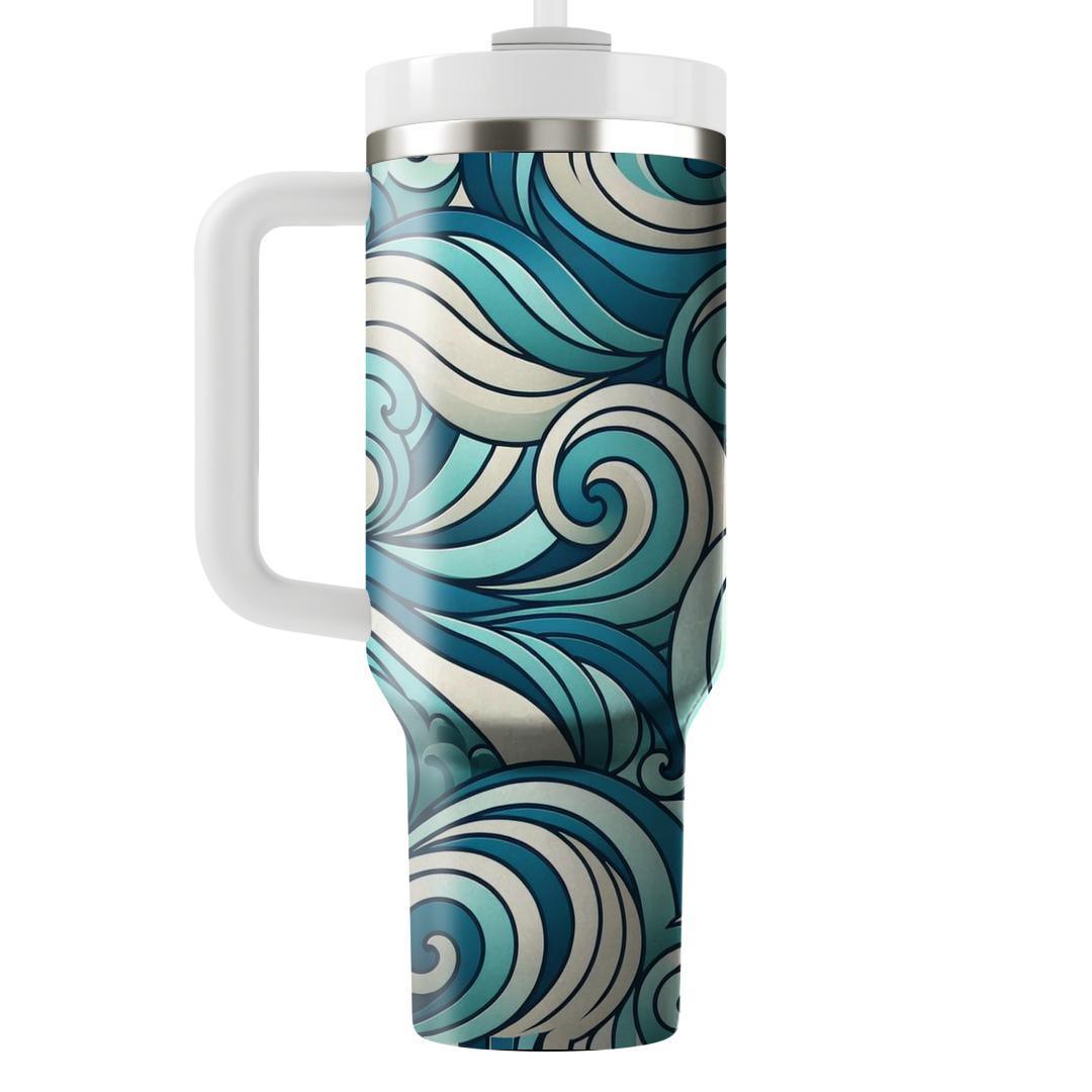 Oceanic Wave Elegance  Tumblers For Gifts