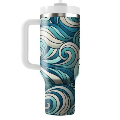 Oceanic Wave Elegance  Tumblers For Gifts