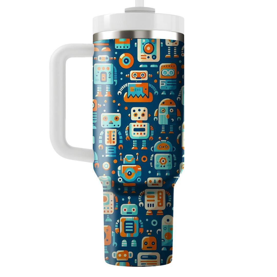 Whimsical Robot Parade  Decorative Tumblers