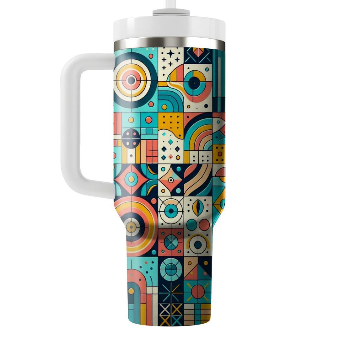 Funky Mosaic Tile  Tumbler Cups